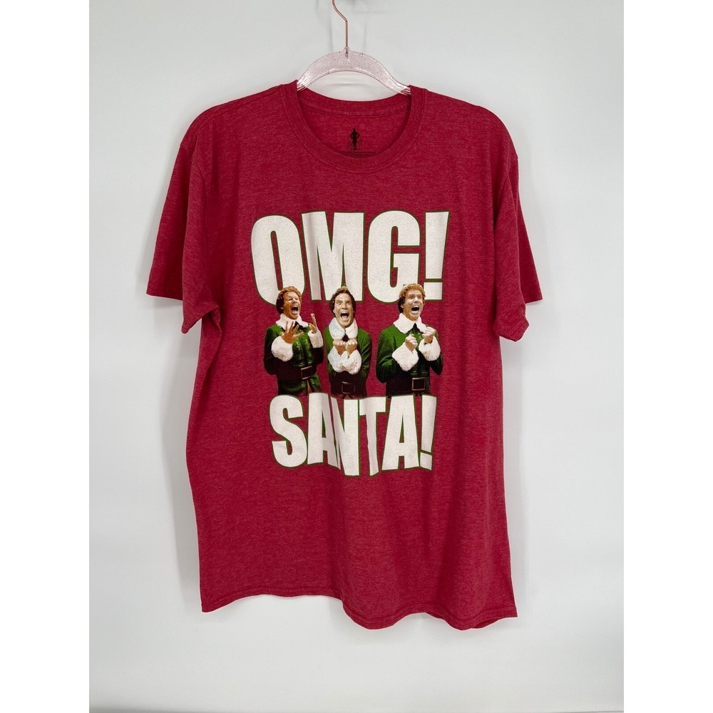 Elf Movie Ripple Junction T-Shirt OMG Santa! Graphic Tee Holiday Men's Size XL